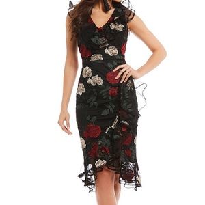 Gianni Bini Carolyn Floral Embroidered Dress